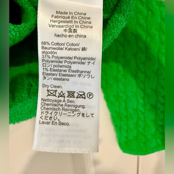 J.Crew Odette Lady Jacket Green Boucle Cable Knit Cardigan Crest Buttons NWT M - Picture 6 of 6